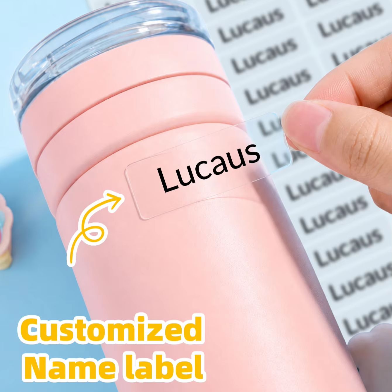Personalized Name Box - 1-300PCS Adesivos Personalizados com Nome, Etiquetas