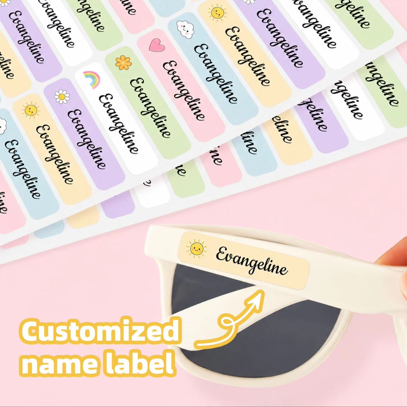 Personalized Name Box - 1-300PCS Adesivos Personalizados com Nome, Etiquetas