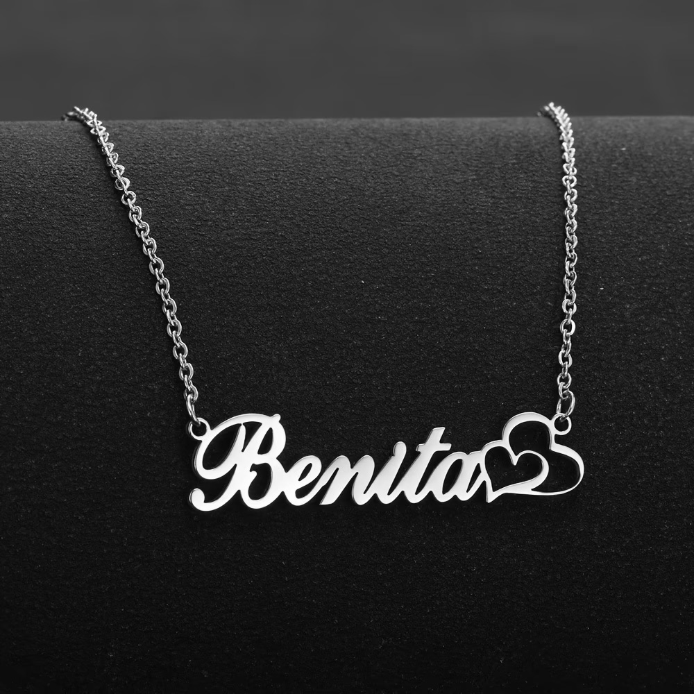 Name Necklace Custom - Colar personalizado com nome e coração