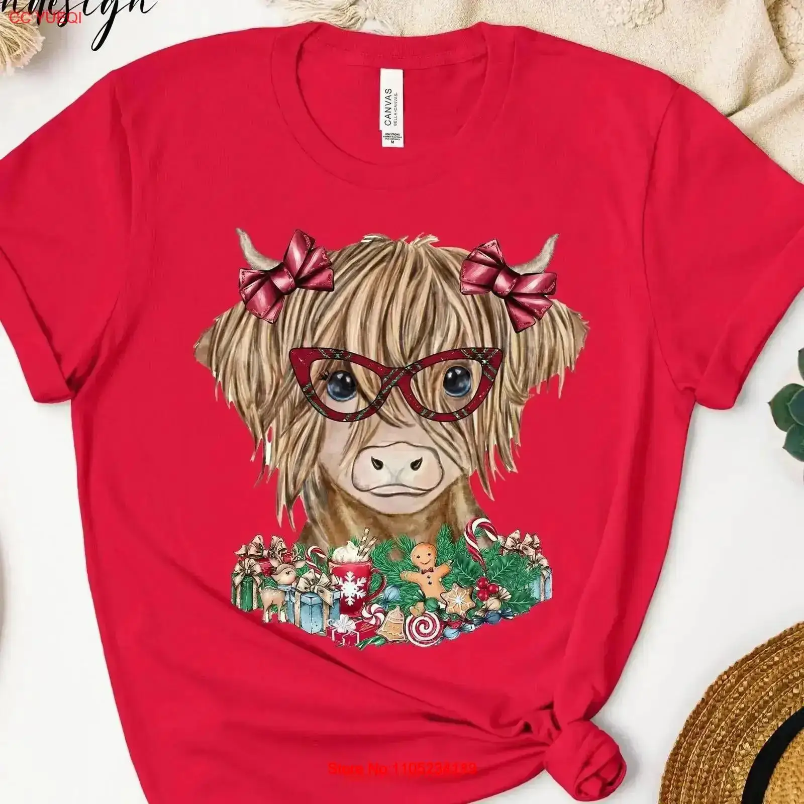 Family Tree Print - Natal highland vaca t camisa feliz