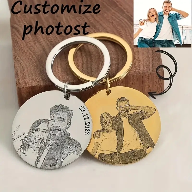 Chaveiro de retrato gravado pe - Initial Ring Custom avaliação e preço