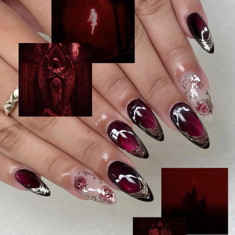 Unhas falsas 3d para mulheres, - Pressed Flower Art avaliação e preço