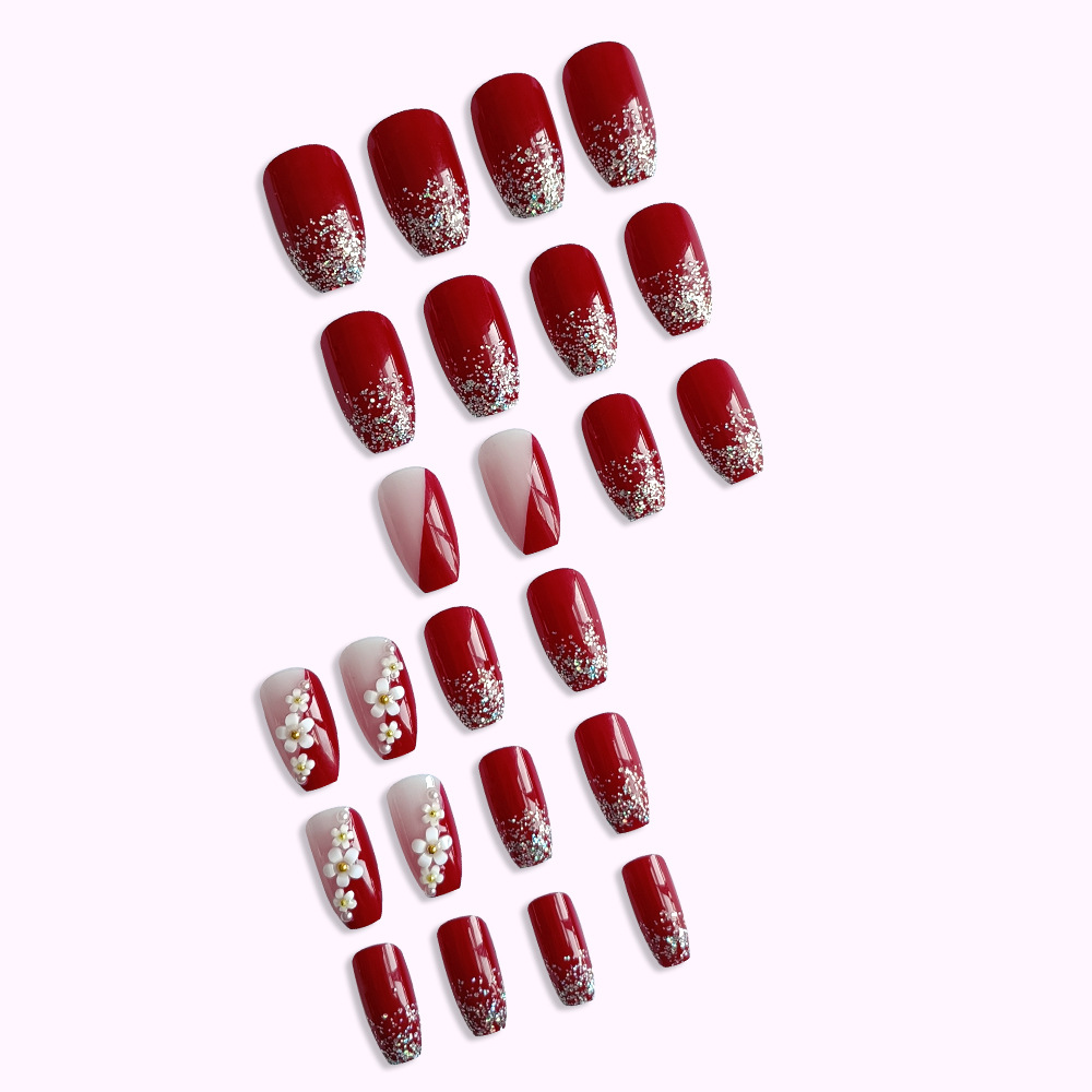 24 pçs vermelho brilhante impr - Pressed Flower Art avaliação e preço