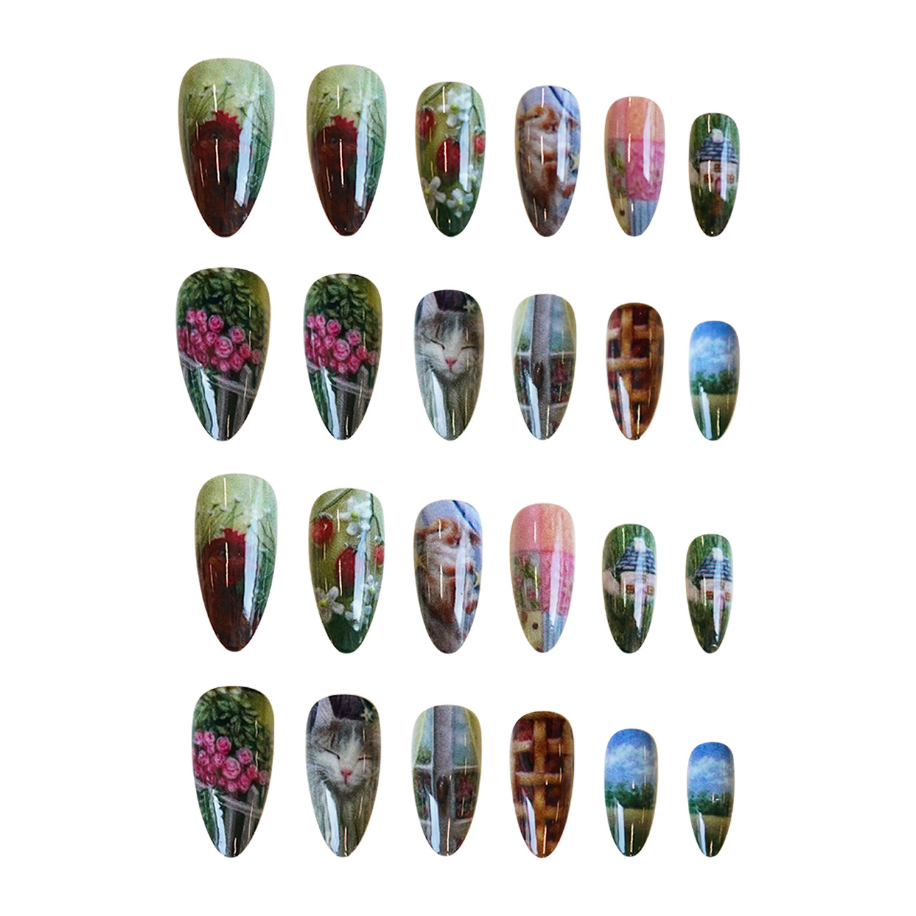 24 pçs estilo pastoral amêndoa - Pressed Flower Art avaliação e preço