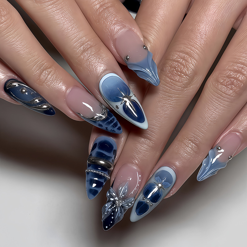 24 Peças de Unhas Postiças Fra - Pressed Flower Art avaliação e preço