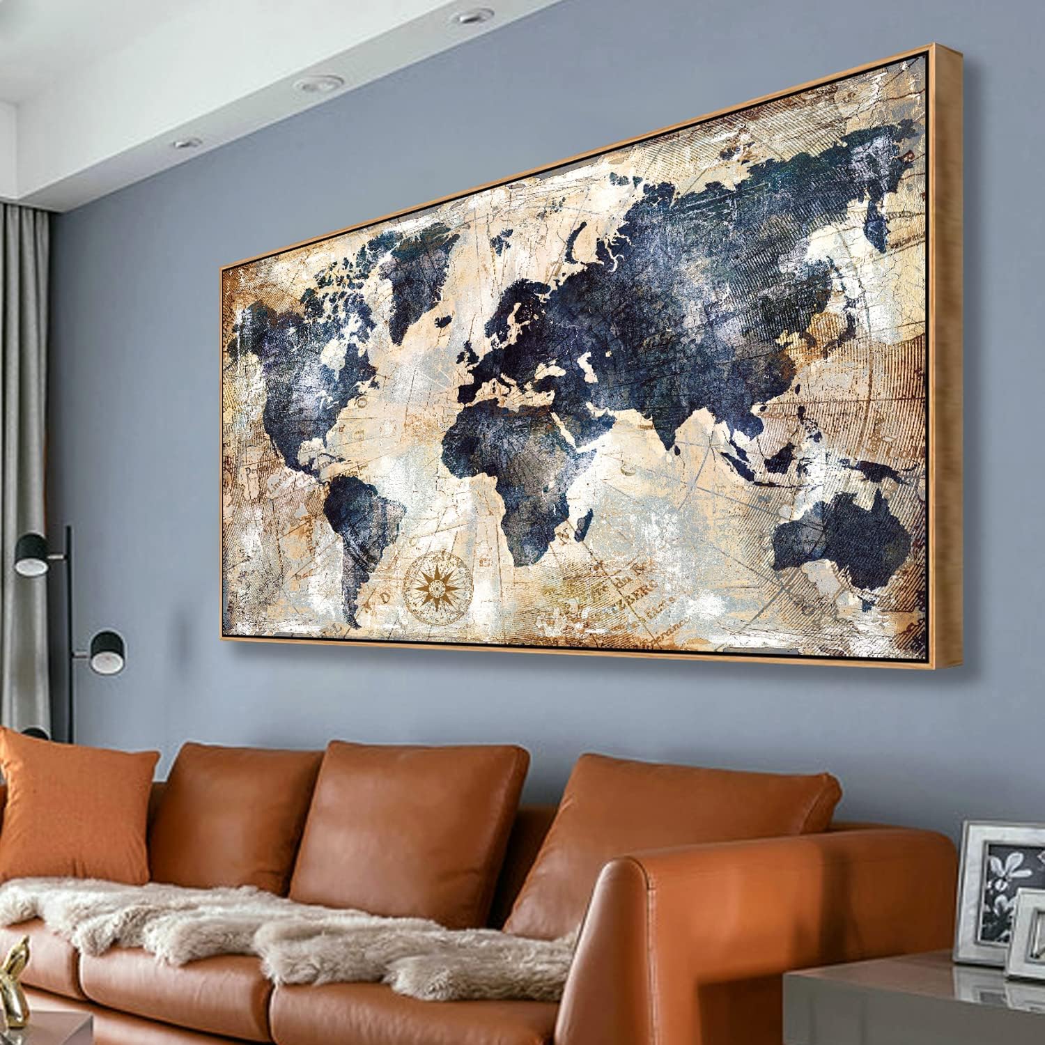 Mapa mundi emoldurado, arte de - Custom Star Map avaliação e preço